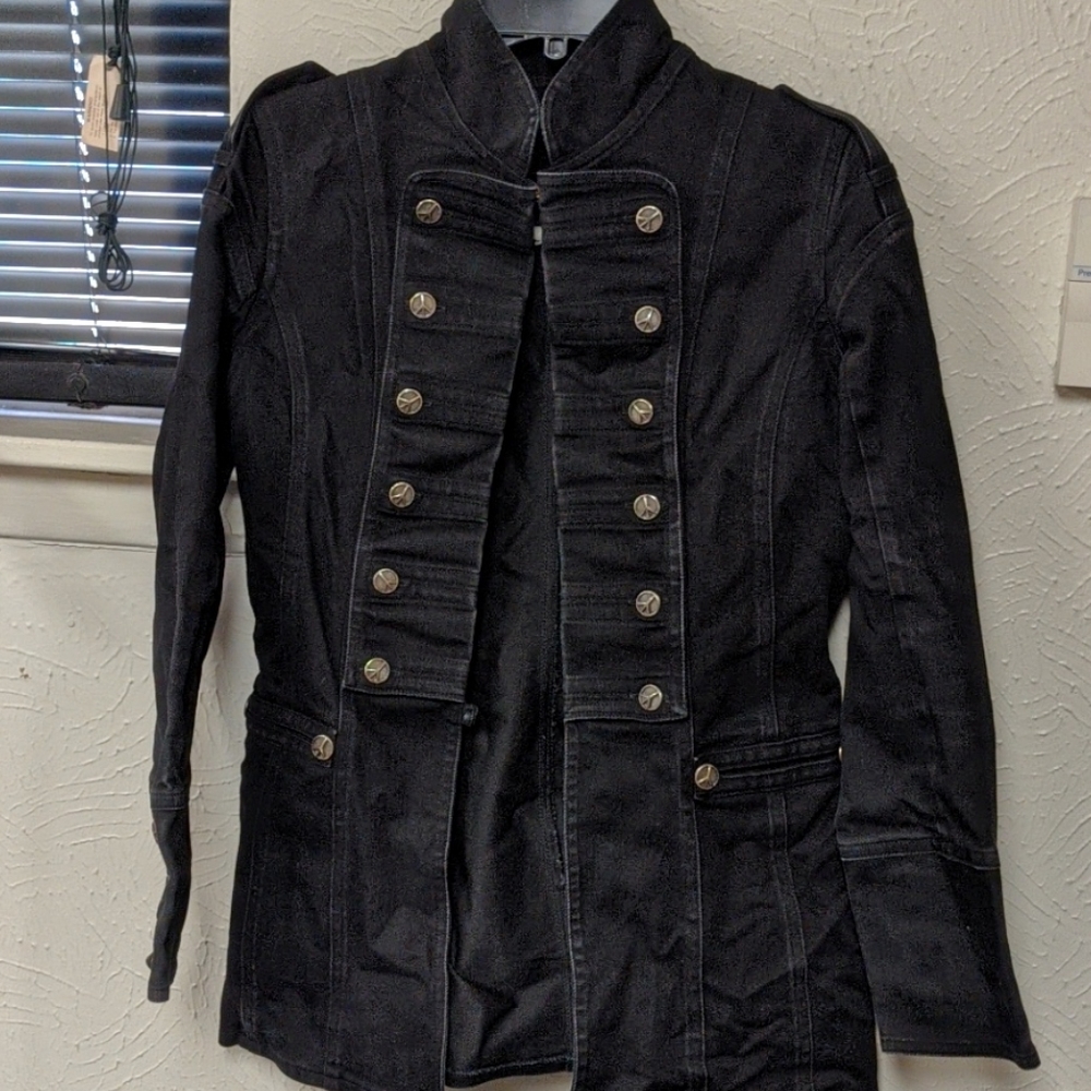 J GERARD Peace Gallery Solid Black Denim Guardsman